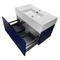 Floating Bathroom Vanity, Modern, Blue, 32
